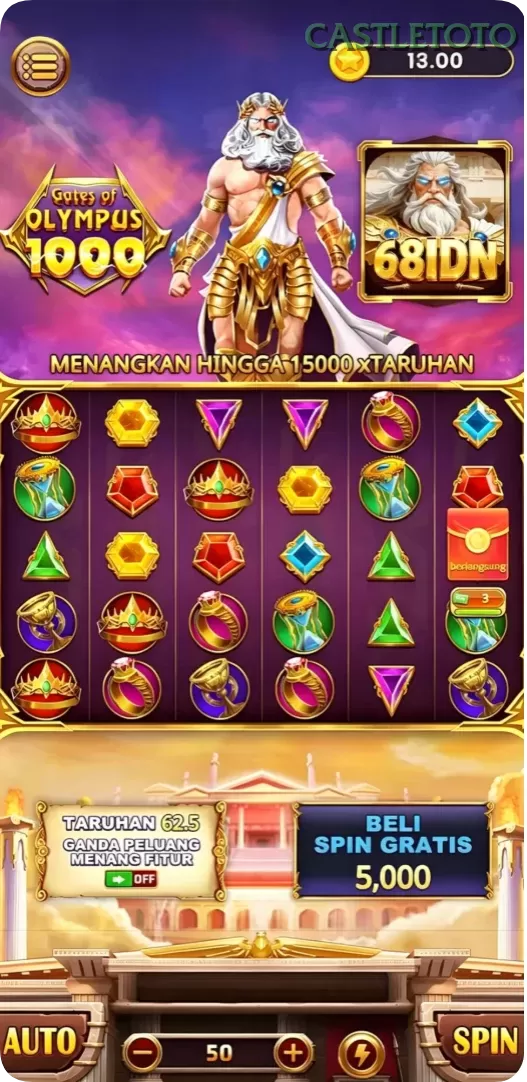 Cuplikan layar EMPIRE88 — menu navigasi