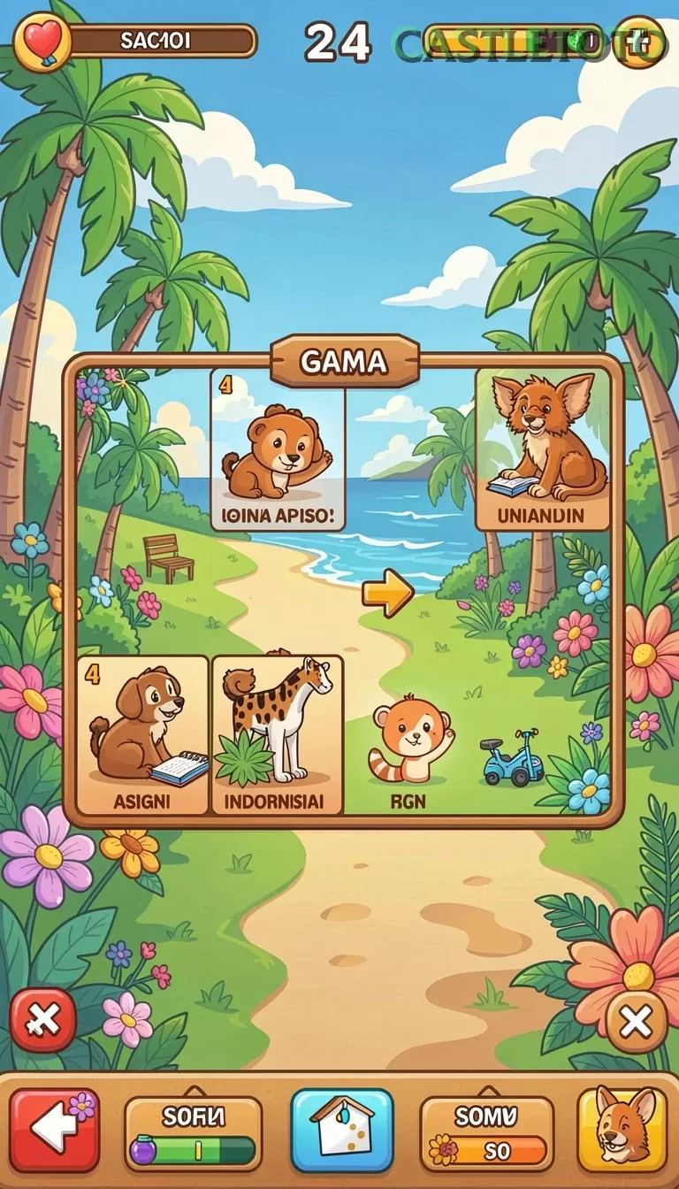 Cuplikan layar JAVA303 — menu navigasi